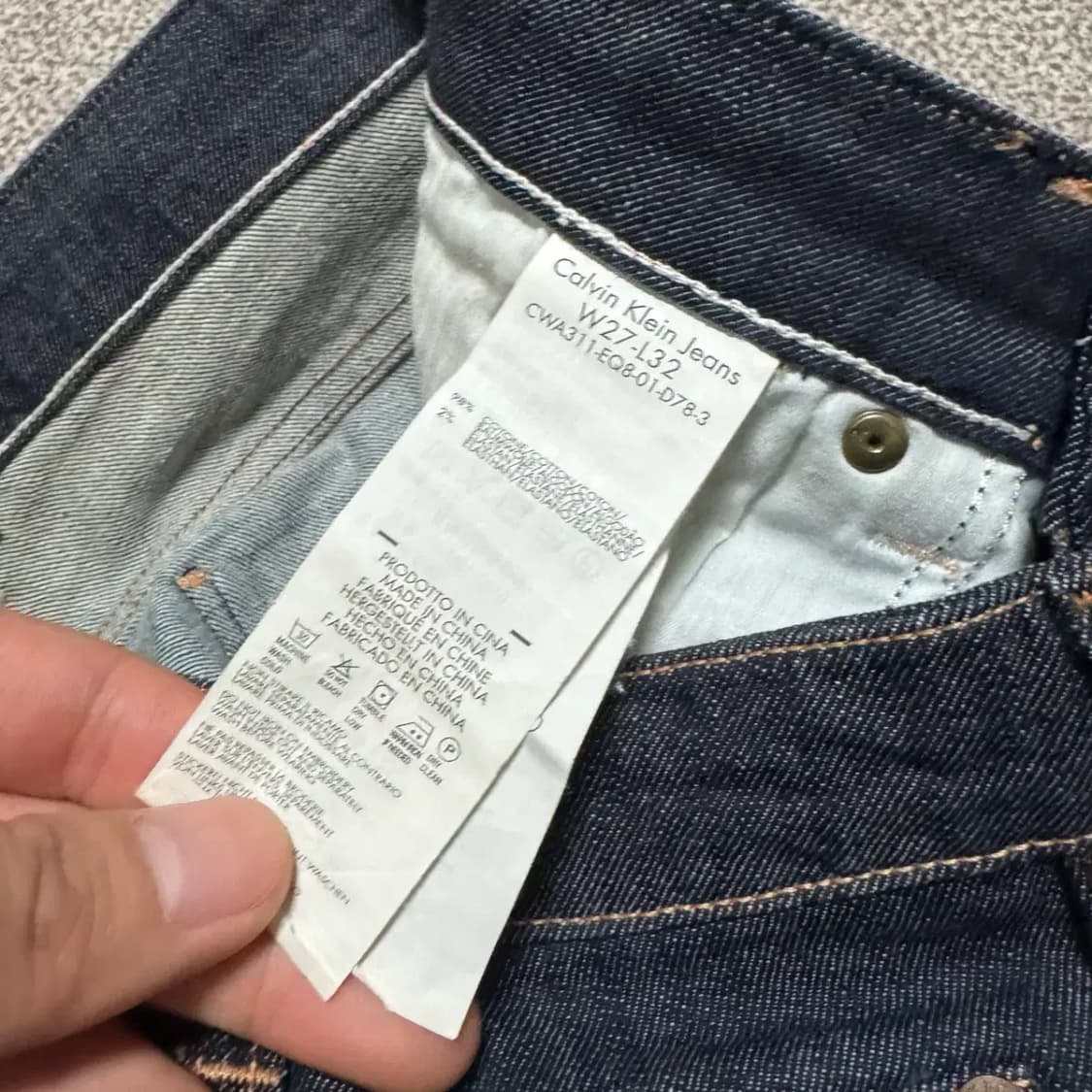 27 캘빈클라인 진청 데님 바지 상품이미지6