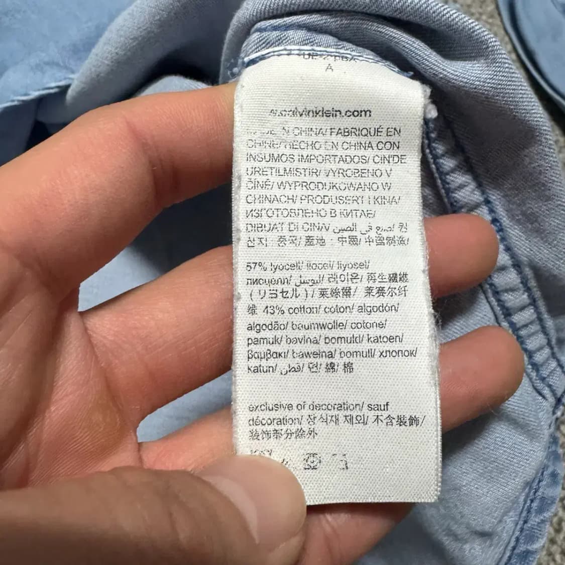 Xs 캘빈클라인 청셔츠 상품이미지5