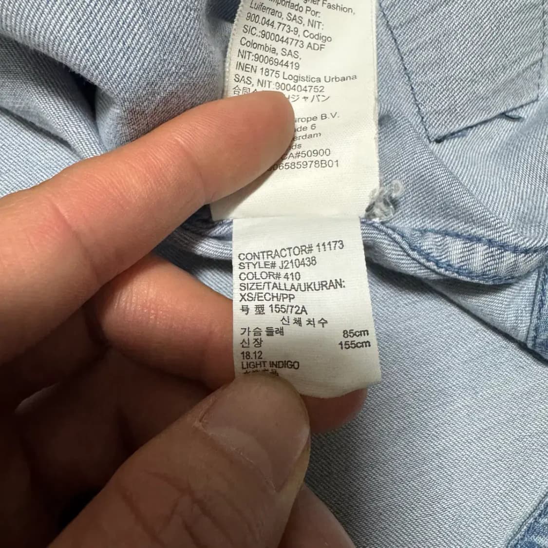 Xs 캘빈클라인 청셔츠 상품이미지6