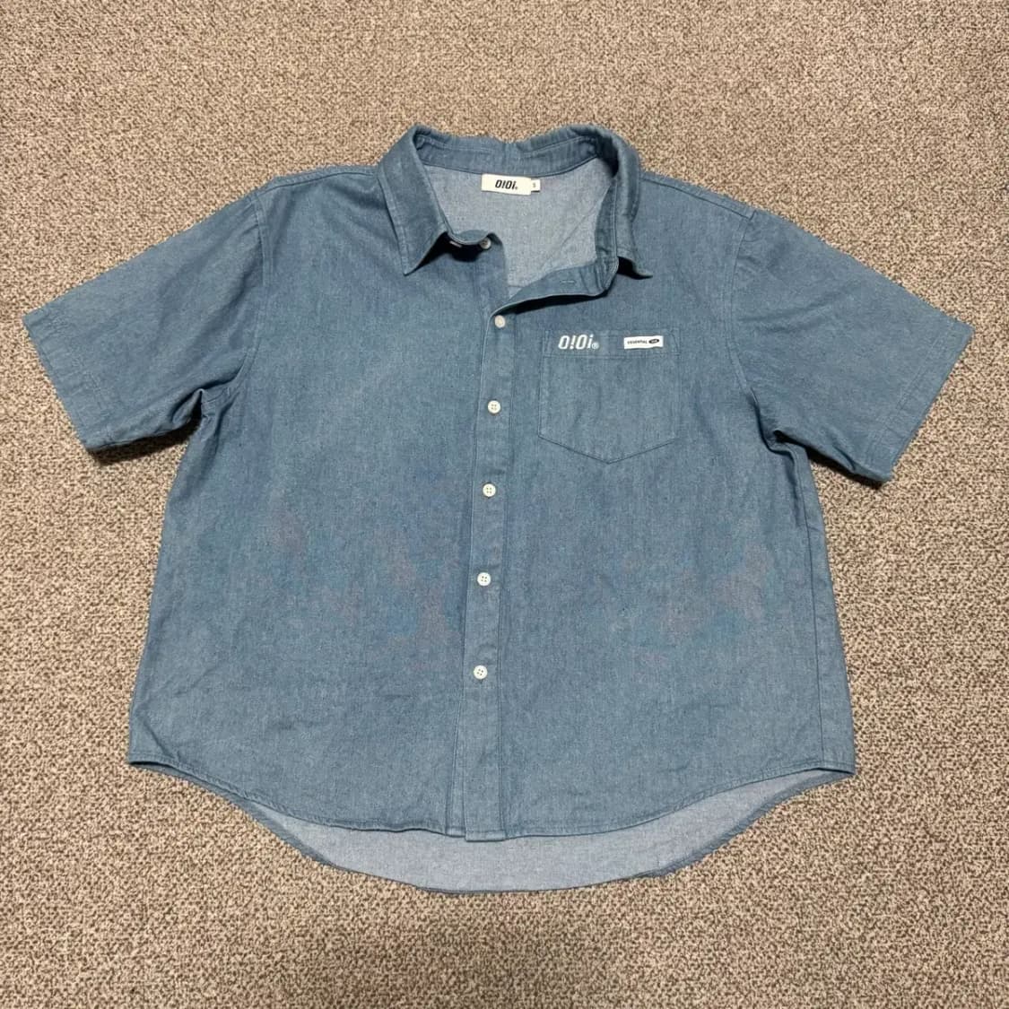 S 오아이오아이 0ioi 반팔 데님 셔츠 상품이미지1