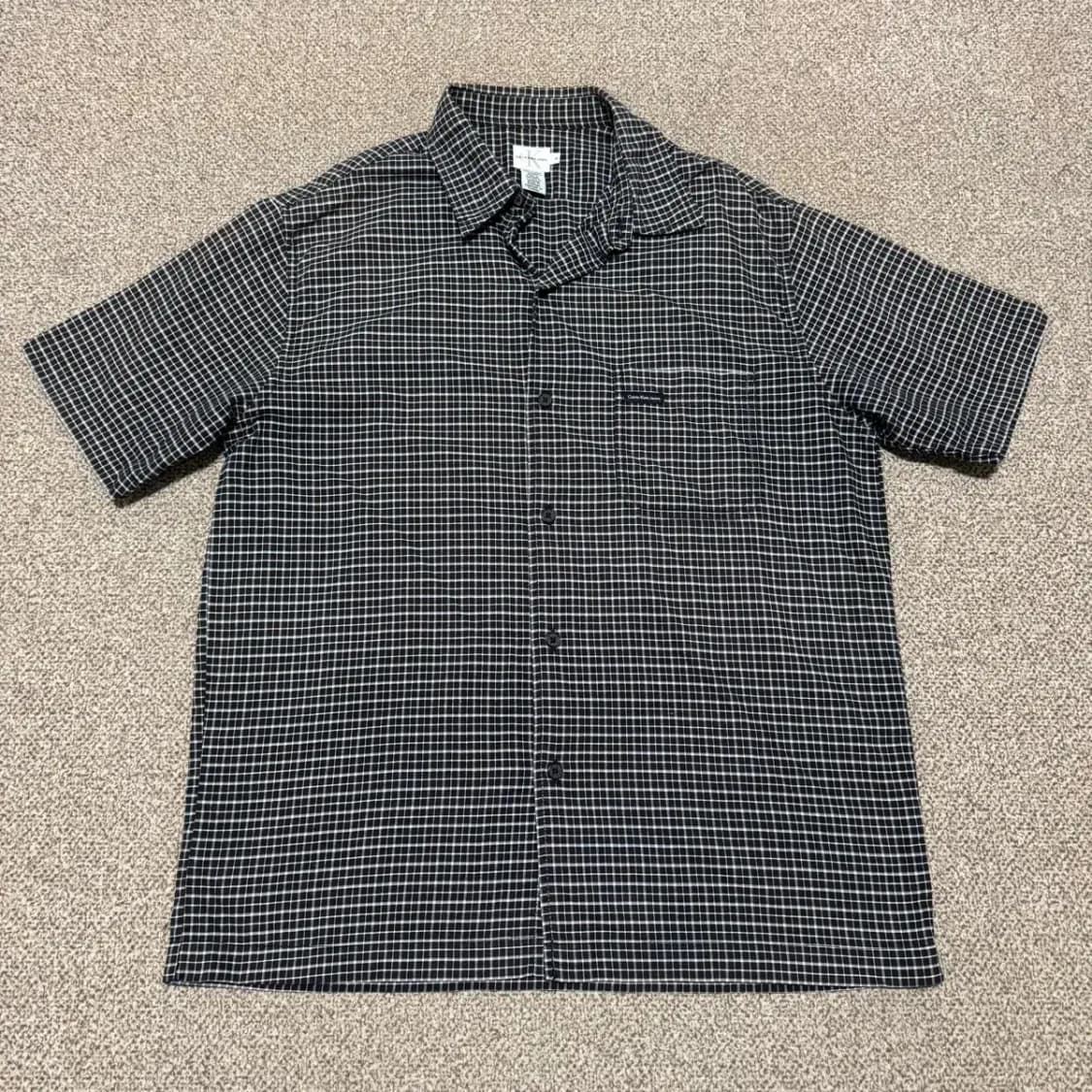 M 캘빈클라인 체크 반팔 셔츠 상품이미지1