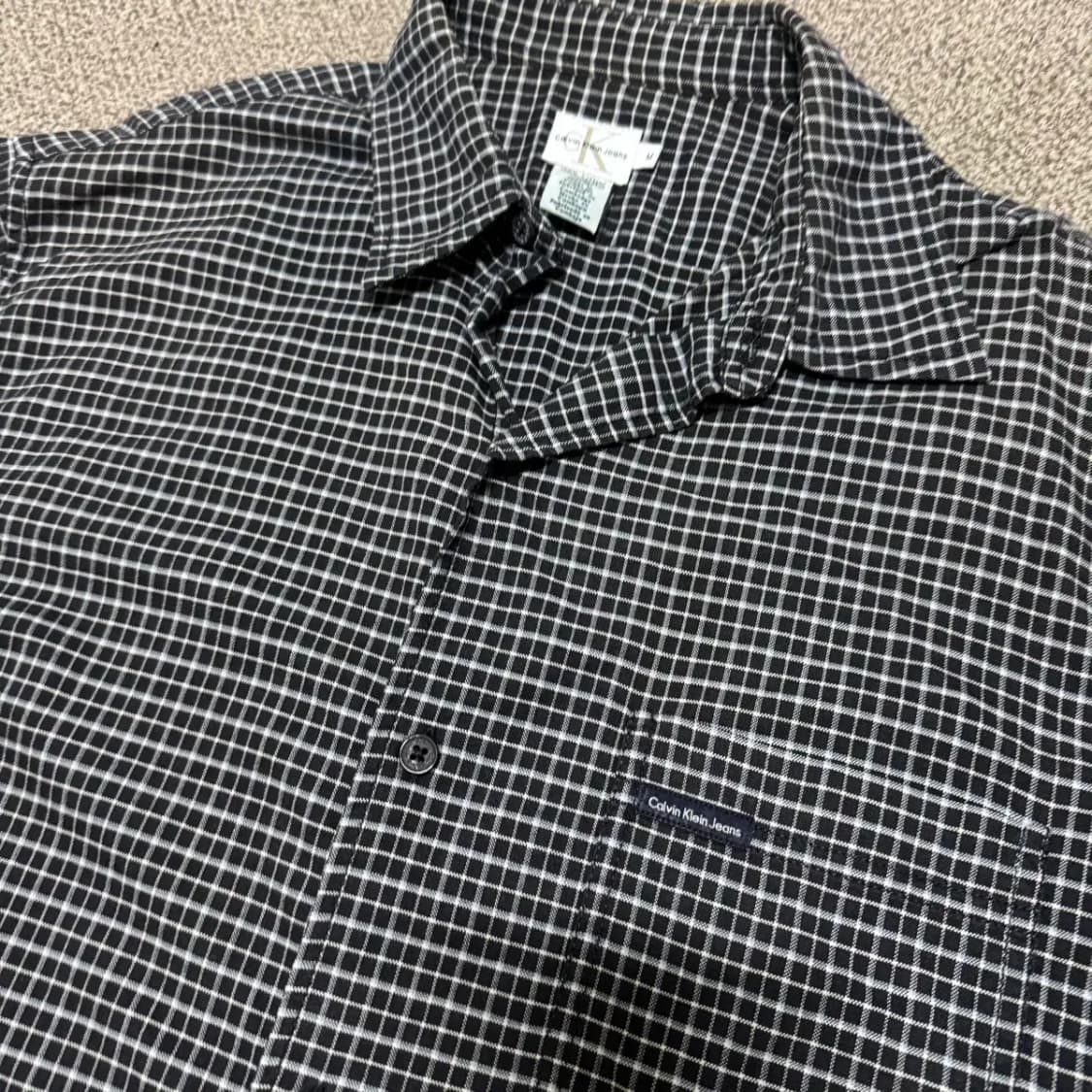 M 캘빈클라인 체크 반팔 셔츠 상품이미지2