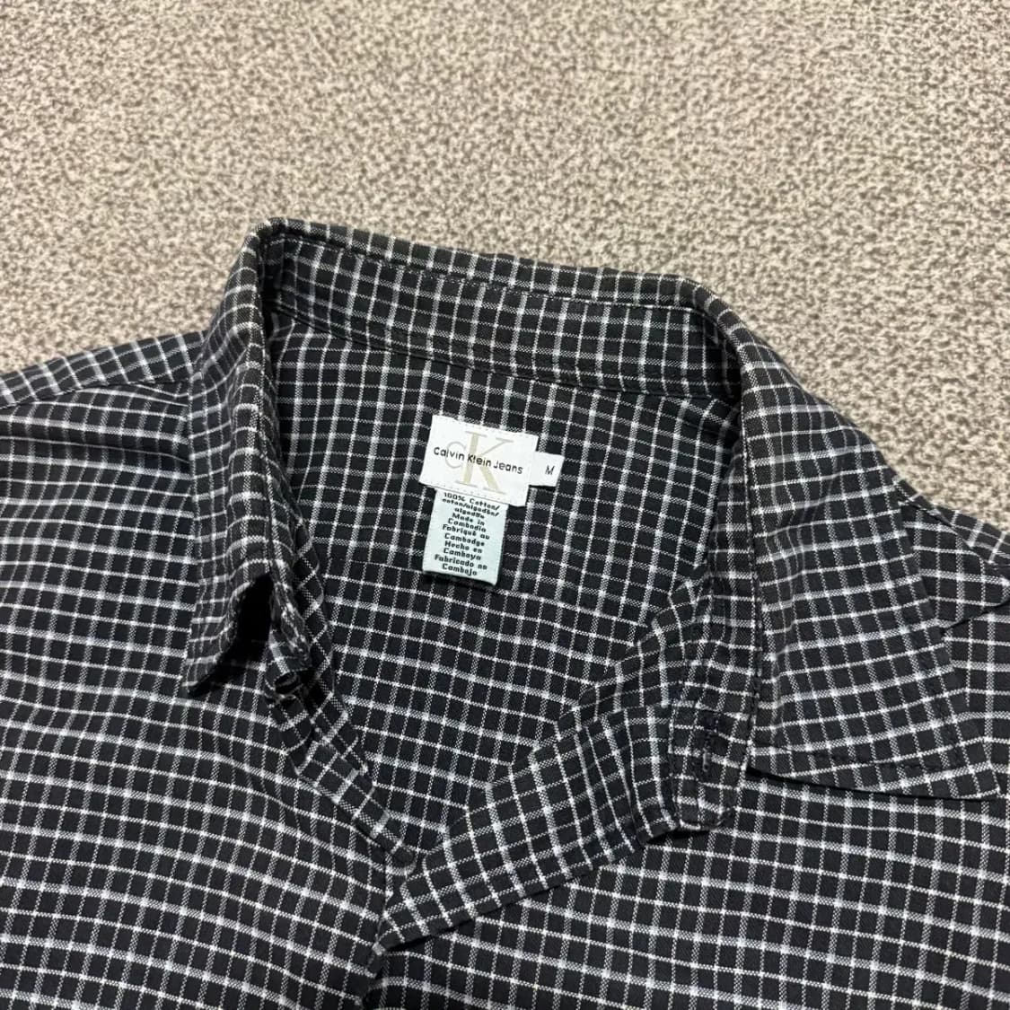 M 캘빈클라인 체크 반팔 셔츠 상품이미지3