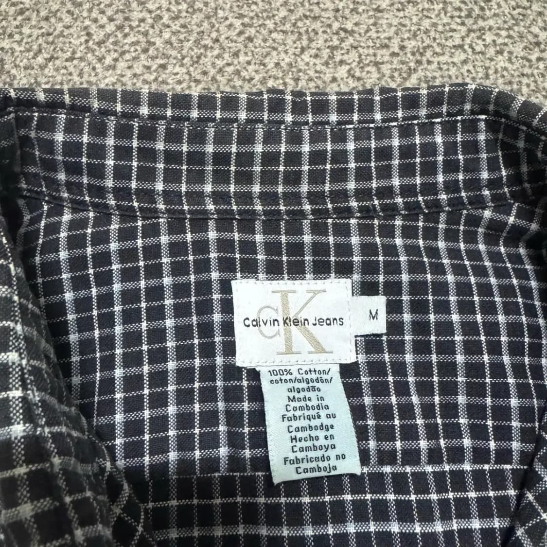 M 캘빈클라인 체크 반팔 셔츠 상품이미지4