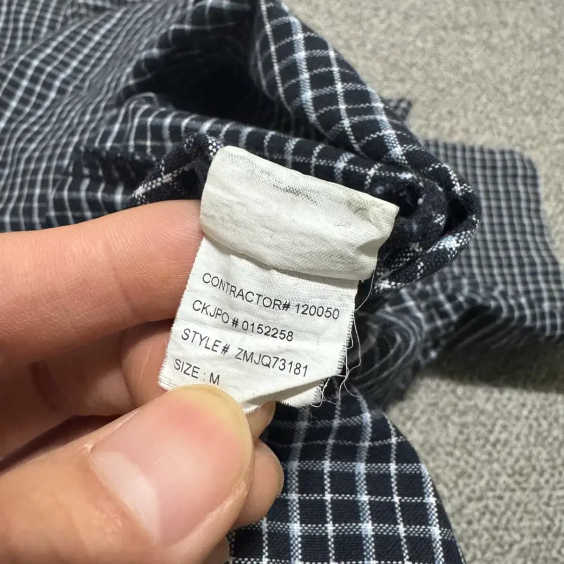 M 캘빈클라인 체크 반팔 셔츠 상품이미지5