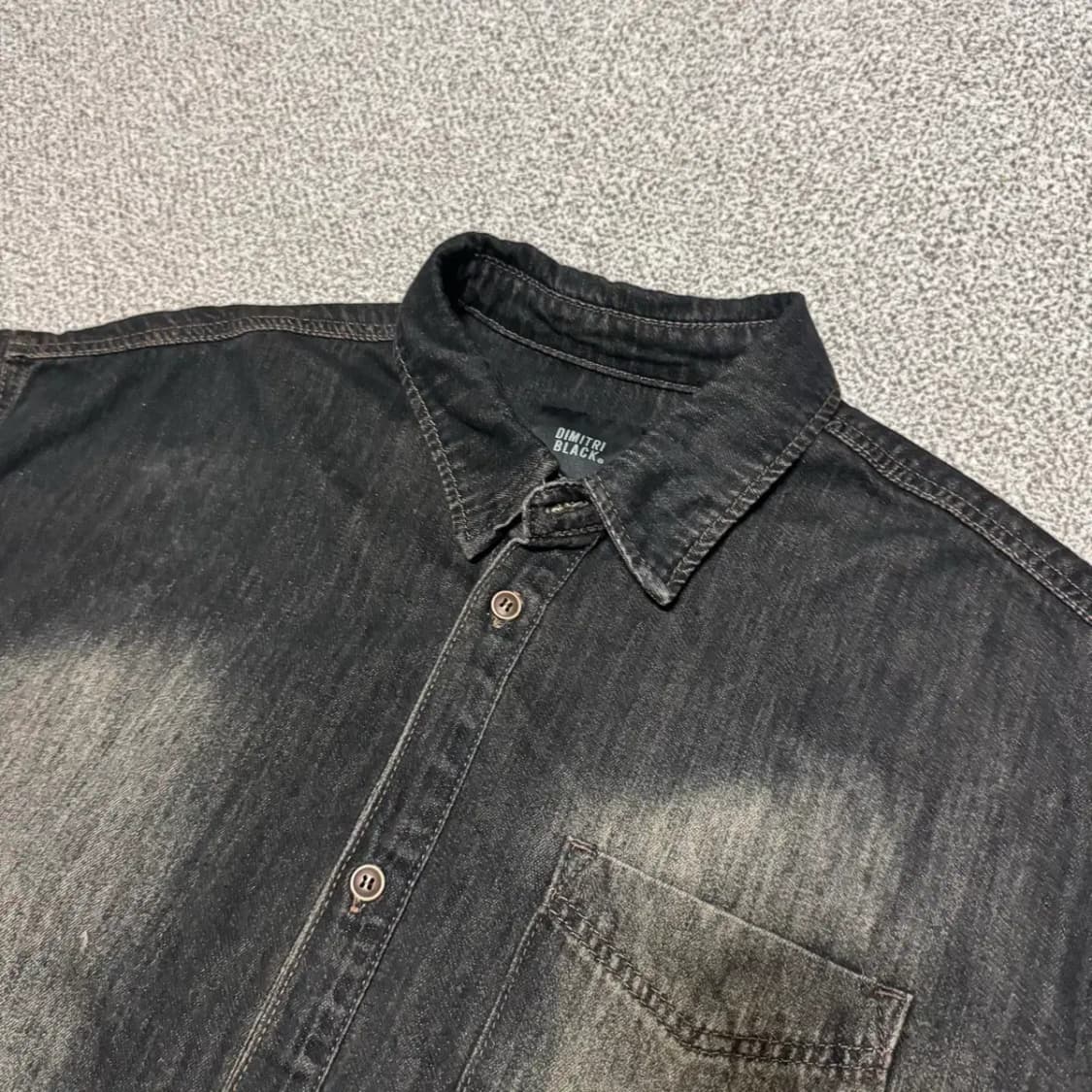 3 디미트리블랙 데님 반팔 셔츠 상품이미지2