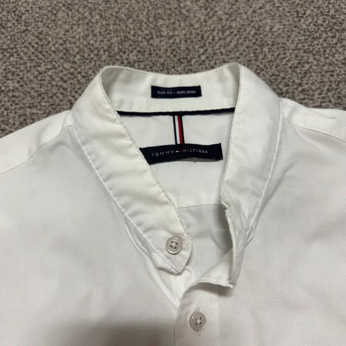 타미힐피거 화이트 차이나 카라 셔츠 상품이미지5