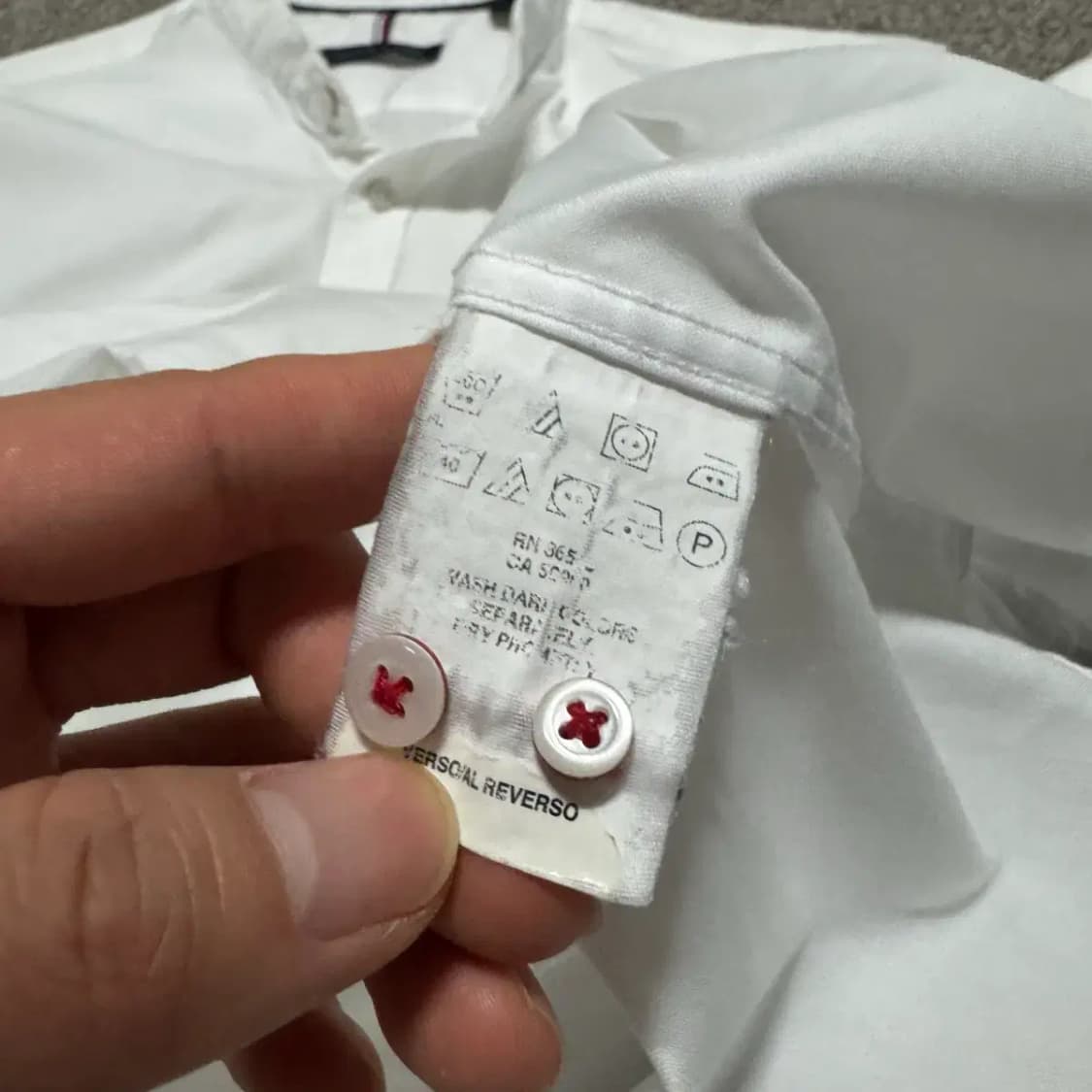 타미힐피거 화이트 차이나 카라 셔츠 상품이미지8