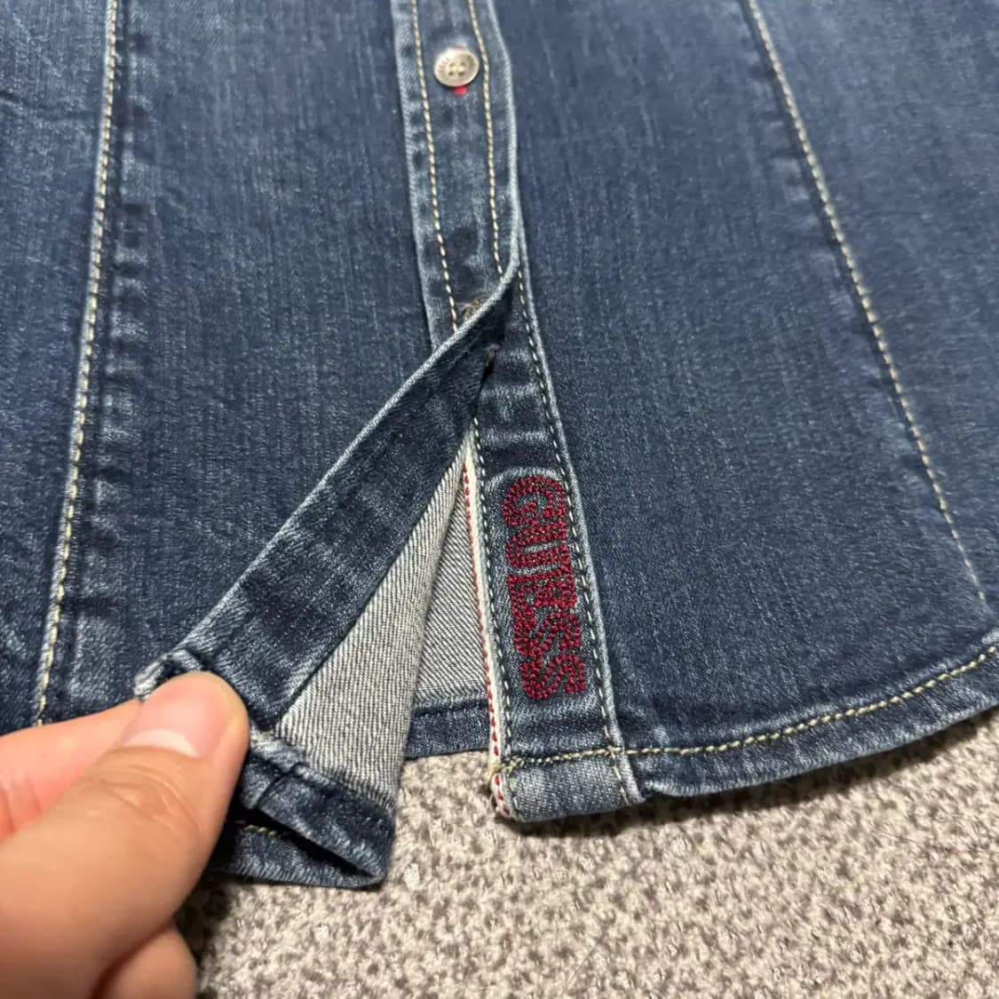 S 게스 데님 셔츠 여성 상품이미지4