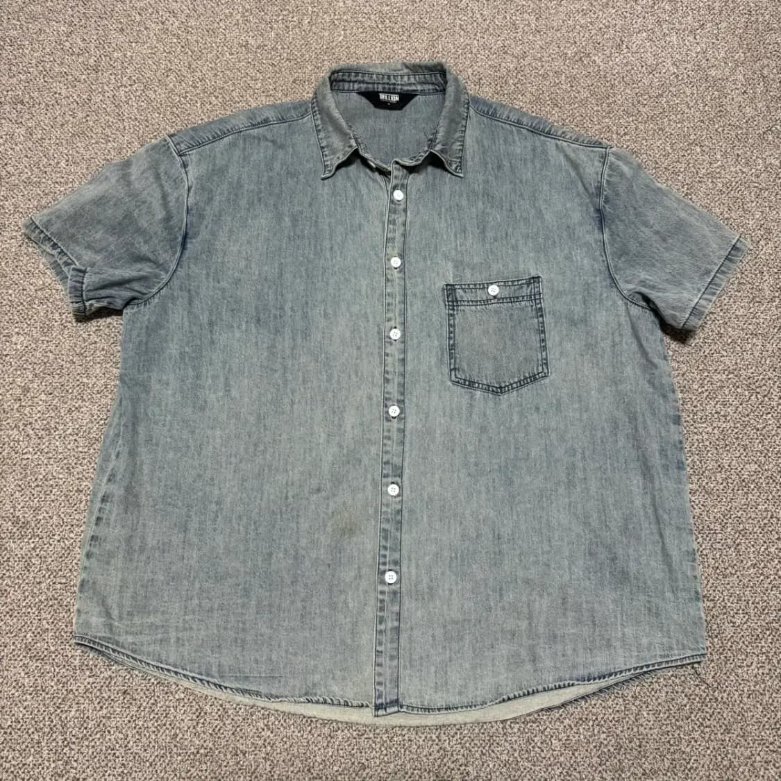 M 트릴리온 데님 반팔 셔츠 상품이미지1