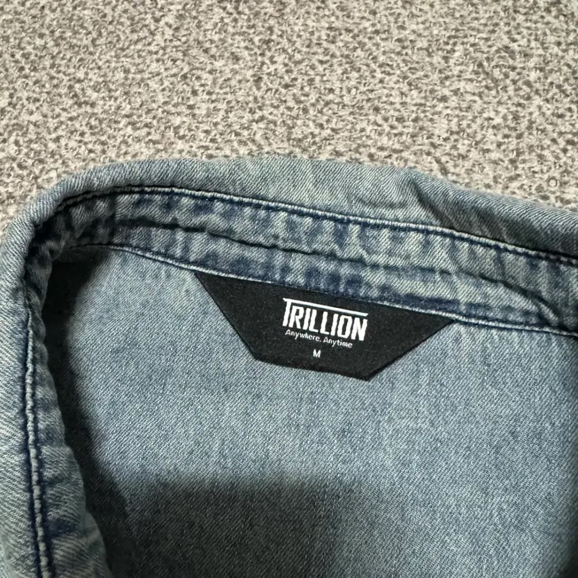 M 트릴리온 데님 반팔 셔츠 상품이미지3