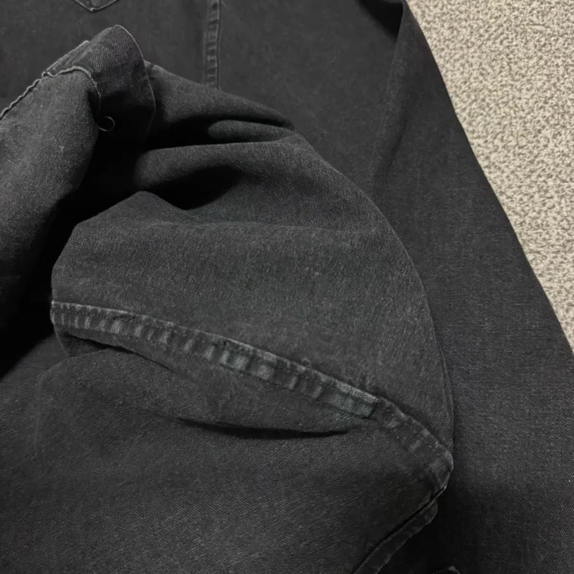 XXL 자라 흑청 데님 셔츠 상품이미지4