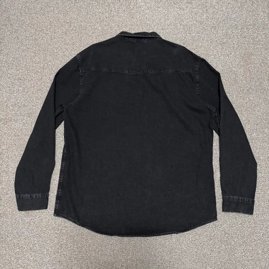 XXL 자라 흑청 데님 셔츠 상품이미지5