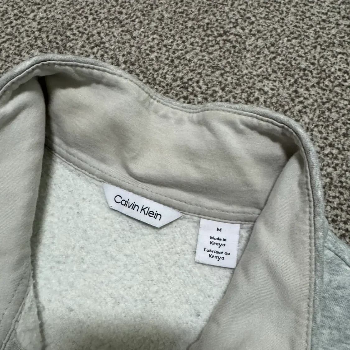 M 캘빈클라인 CK 그레이 하프집업 맨투맨 상품이미지3