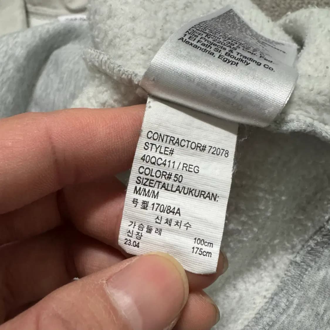 M 캘빈클라인 CK 그레이 하프집업 맨투맨 상품이미지5