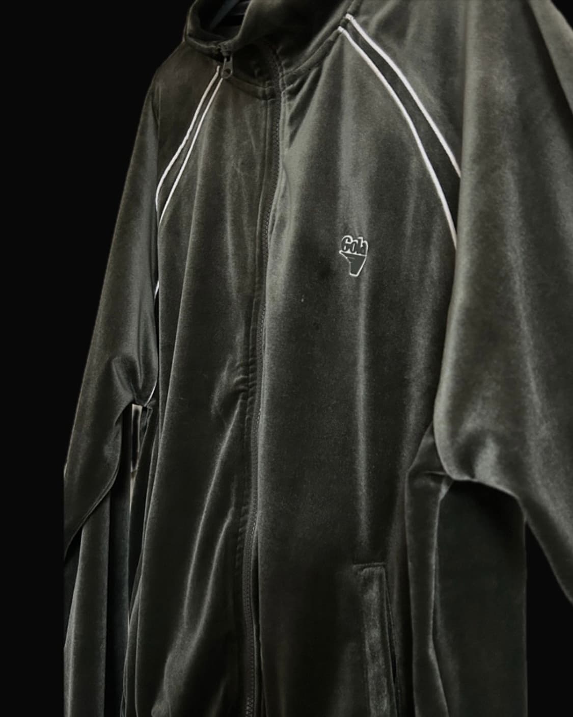 원더플레이스 골라 벨벳 집업 카키 M 남여공용 Gola velvet 상품이미지3