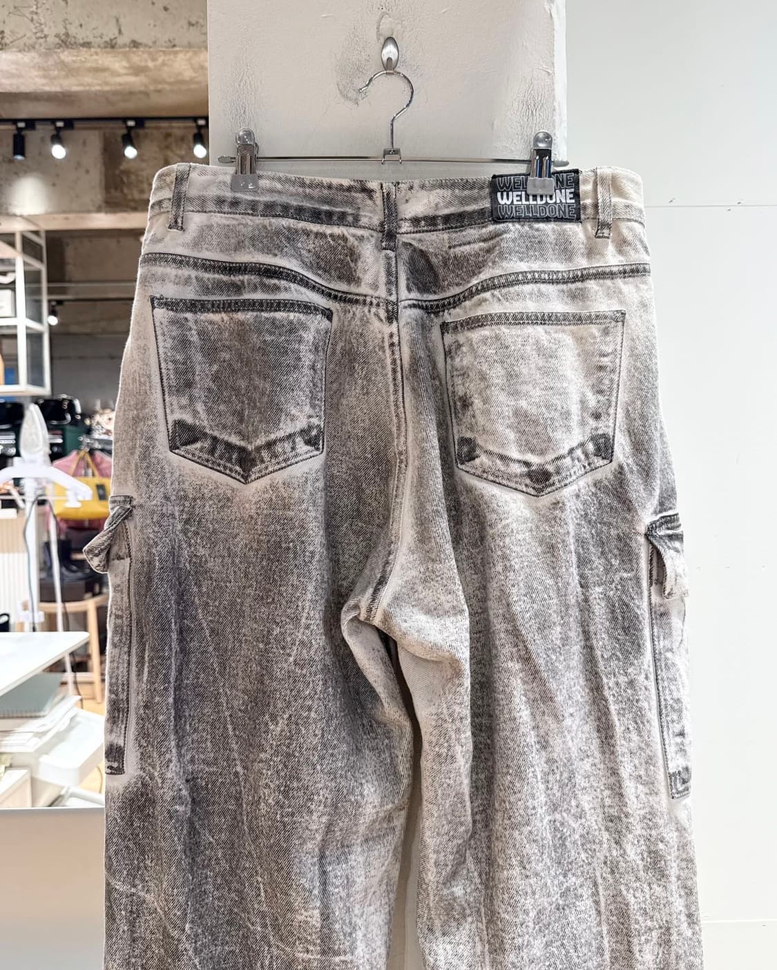 웰던 더티 워시 멀티 카고 데님 팬츠 상품이미지5