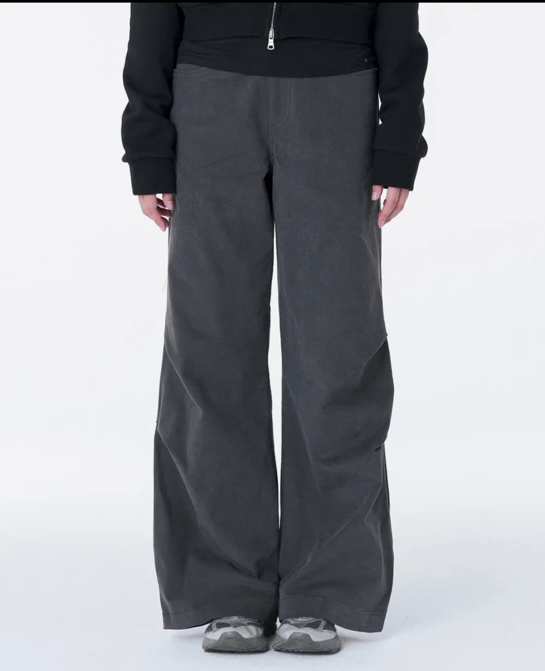 미세키서울 pintuck wide pants charcoal 상품이미지1