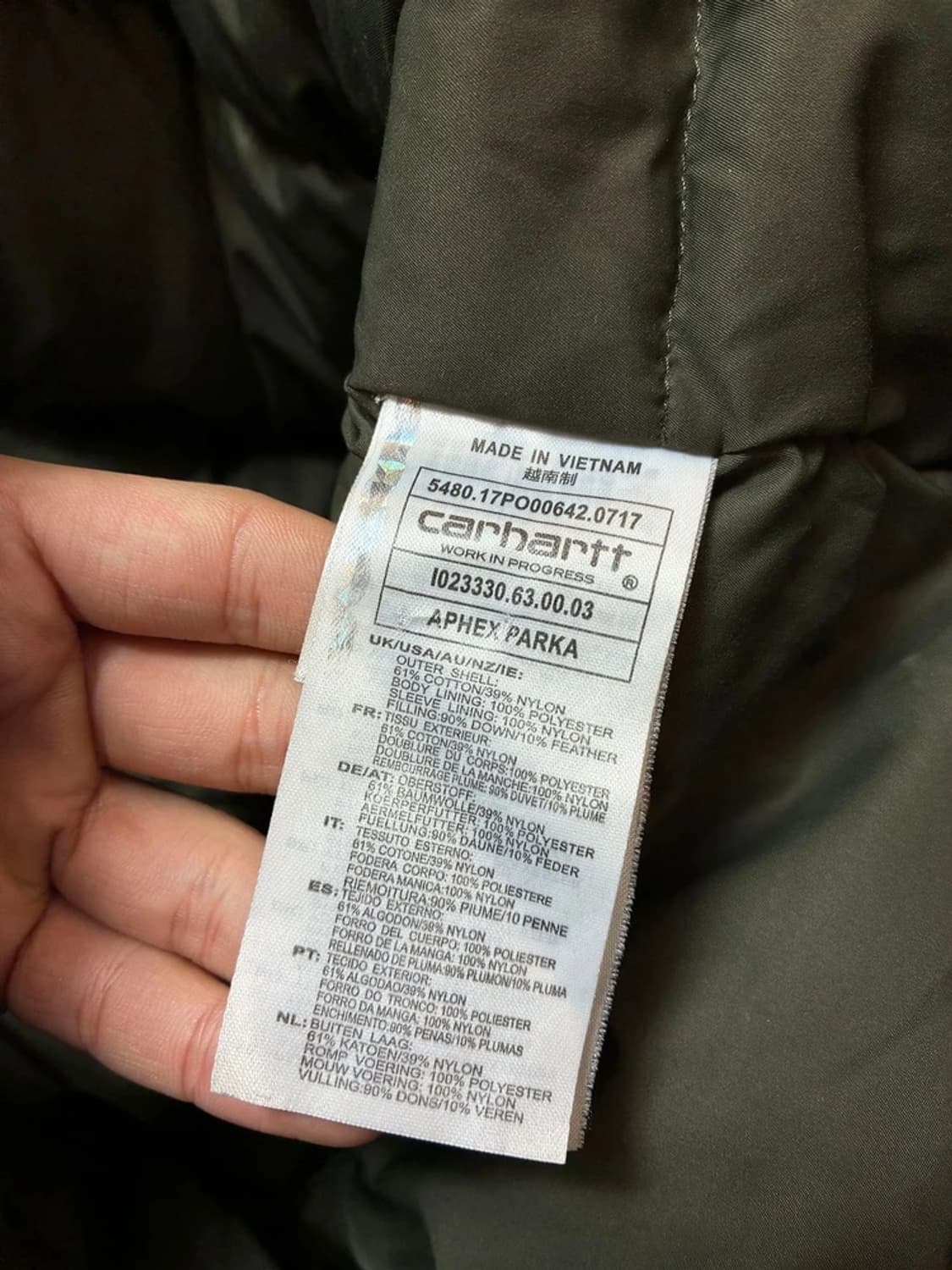 칼하트 WIP APHEX 롱 파카 패딩 PN6333 상품이미지10