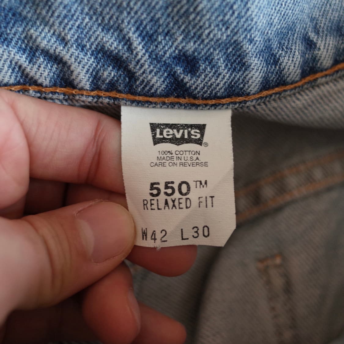 90’s Levi’s 550 usa orange tab denim 상품이미지7