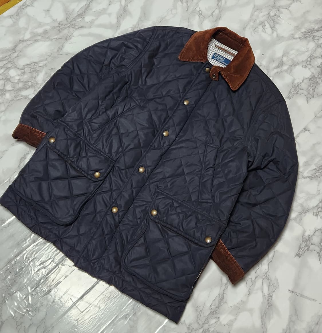 폴로 랄프로렌 퀄팅 코듀로이 네이비 자켓 상품이미지2