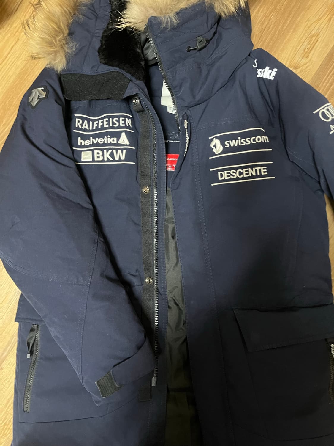 85 90 데상트 스키팀 패딩 미드 다운 아우디 레플리카 점퍼 M S 상품이미지4