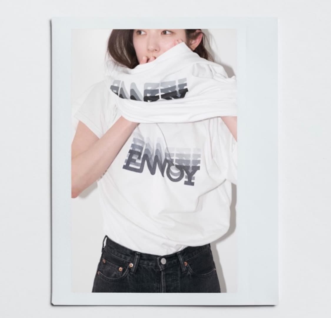 ENNOY 엔노이 23ss 일렉트릭 로고 그라데이션 화이트 XXL 상품이미지6
