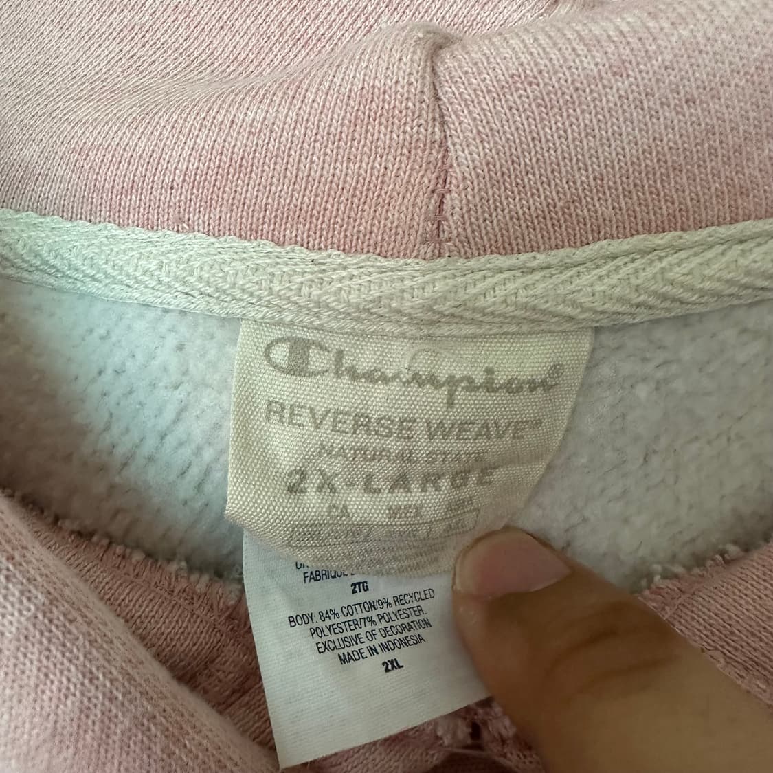 2XL 챔피온 리버스위브 후드 상품이미지3