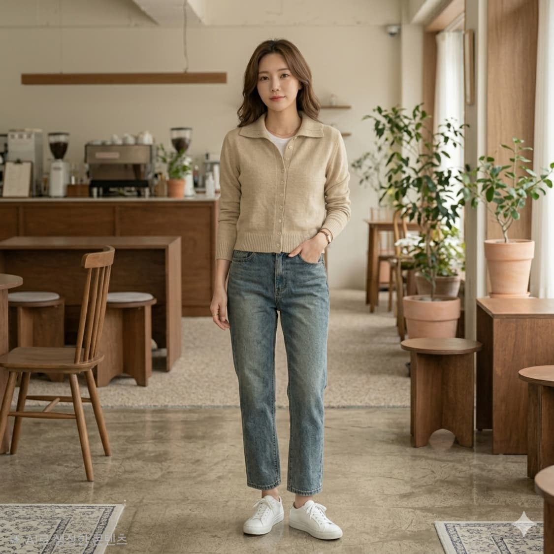 미치코 런던 카라 가디건 상품이미지1