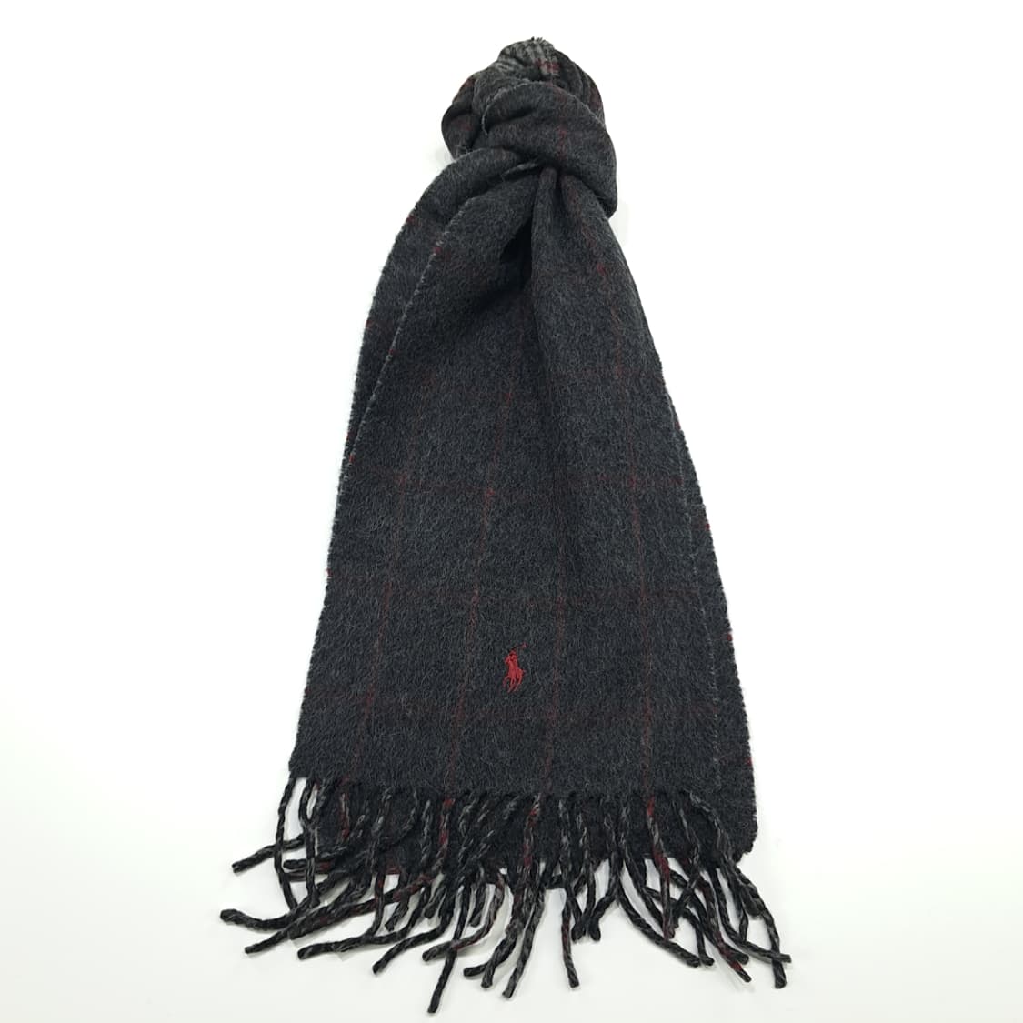 MX275 폴로 랄프로렌 윈도우페인 하운드투스 램스울 목도리 머플러 상품이미지1