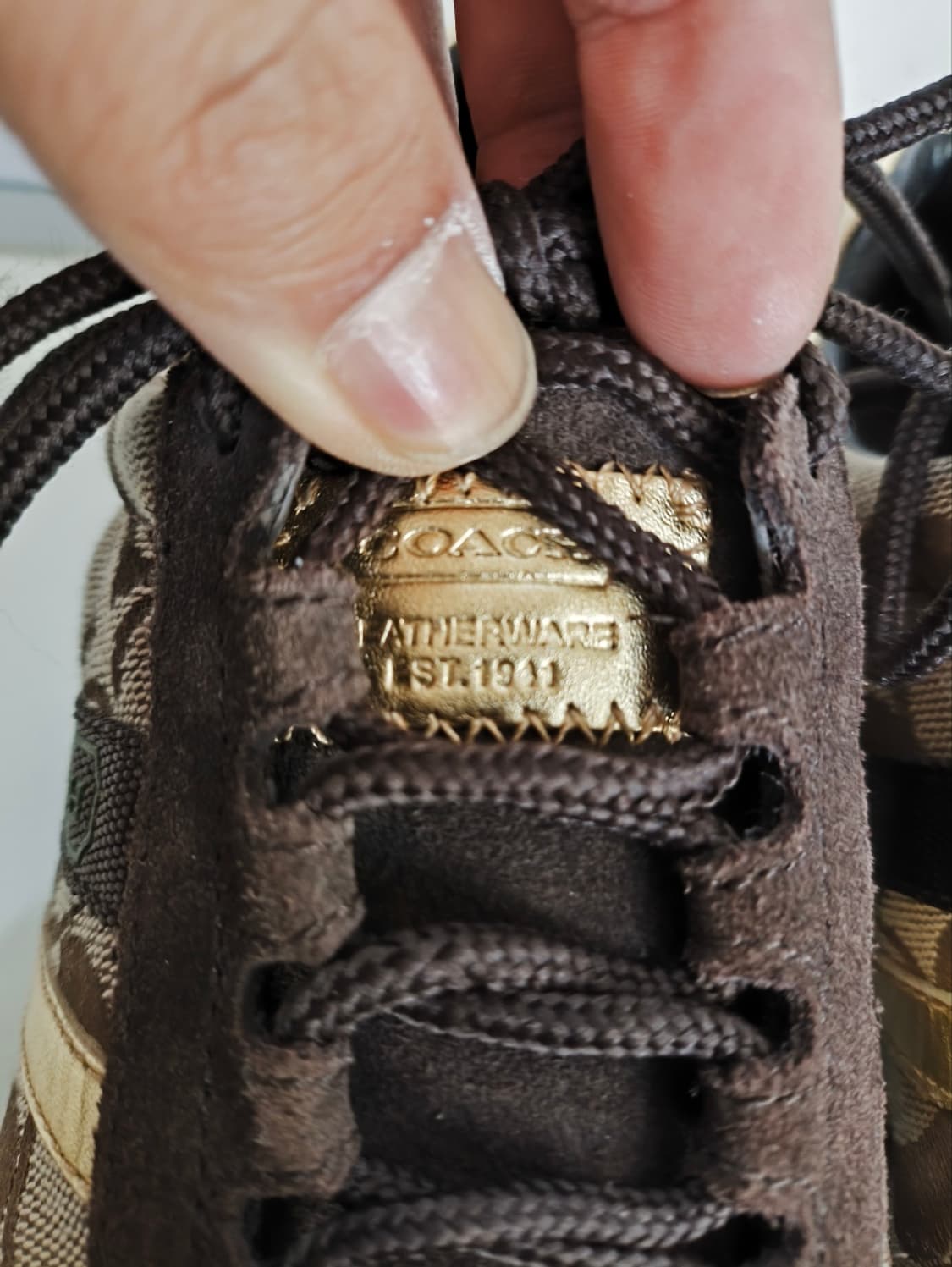 6 230mm 코치 시그니처 골든 스니커즈 상품이미지5