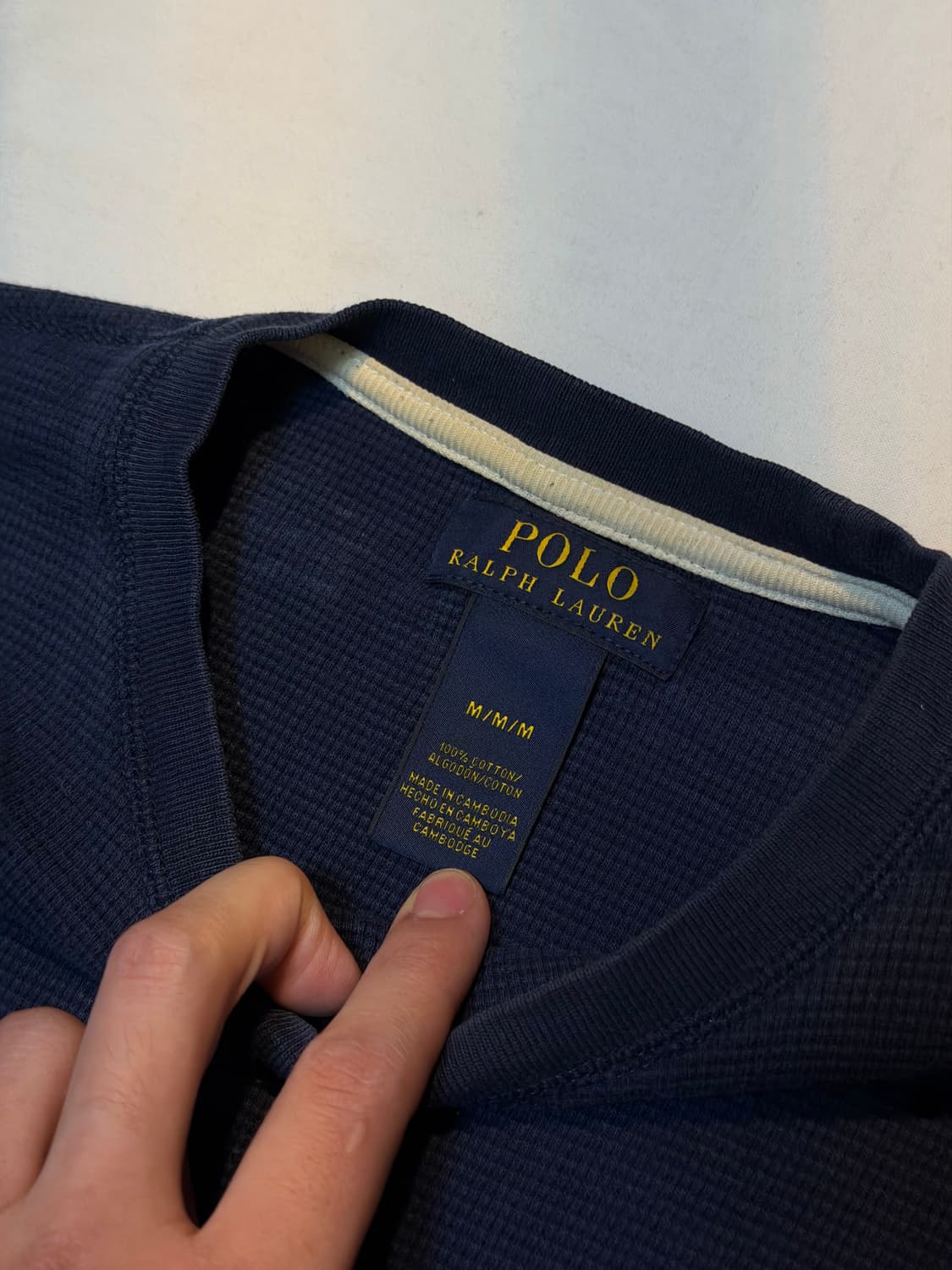 폴로 랄프로렌 와플 써멀 롱슬리브 네이비 상품이미지2