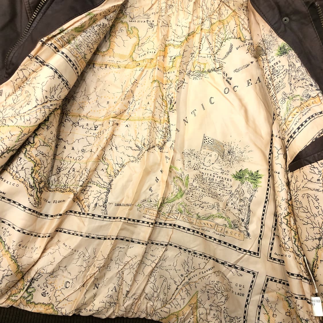 빈티지 리얼레더 브라운 봄버 레더 가죽 자켓 상품이미지5