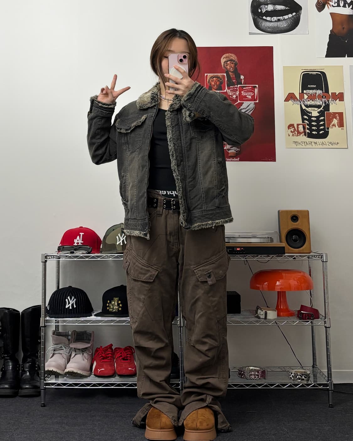 올드 빈티지 워시드 데님 트러커 점퍼 상품이미지4