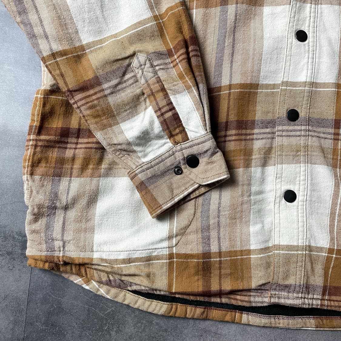 CARHARTT 칼하트 빈티지 브라운 체크패턴 후드 코튼자켓 상품이미지6