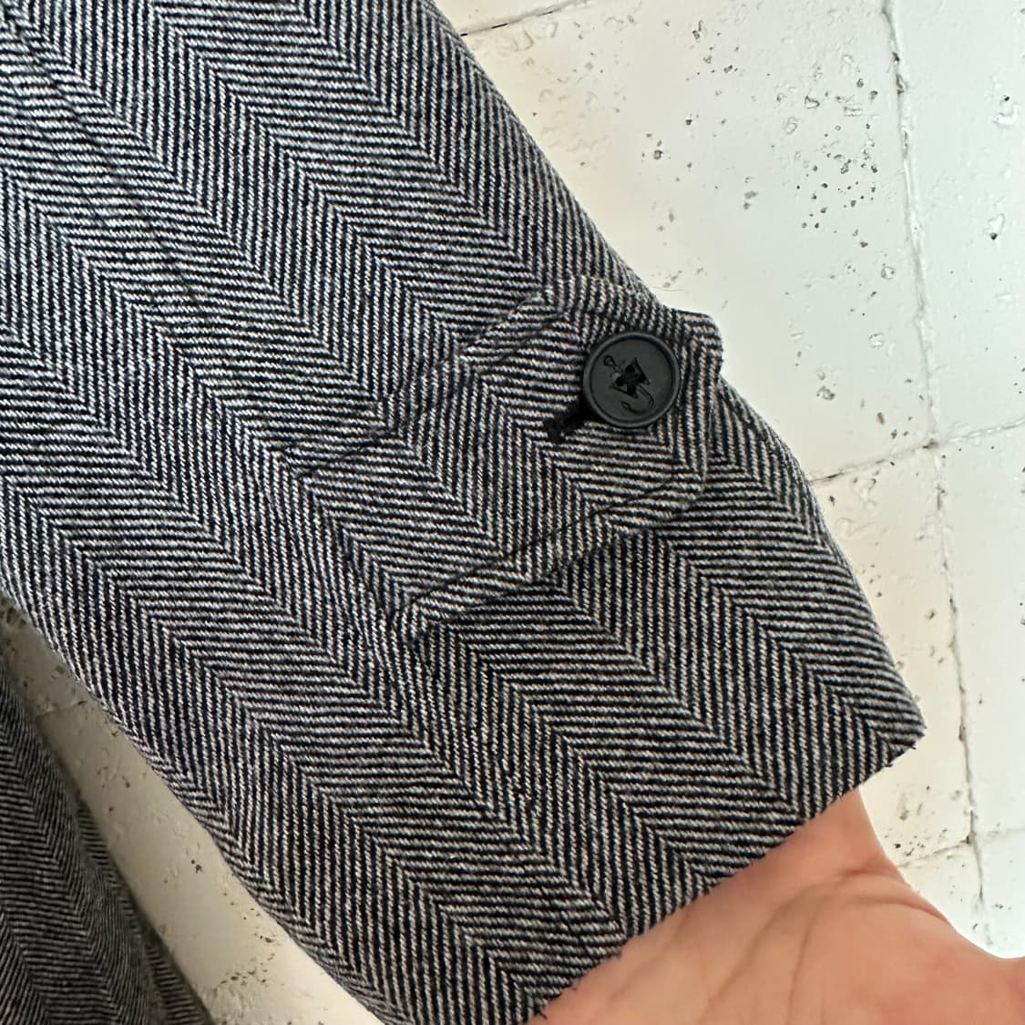 M 유니클로 JW앤더슨 헤링본 코트 상품이미지4