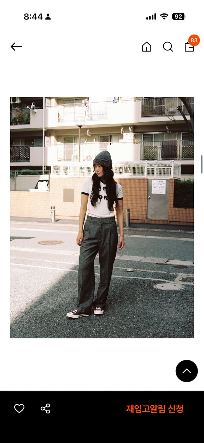 포니테일 베로나 헤링본 슬랙스xs 새상품 택제거 후 보관 상품이미지2