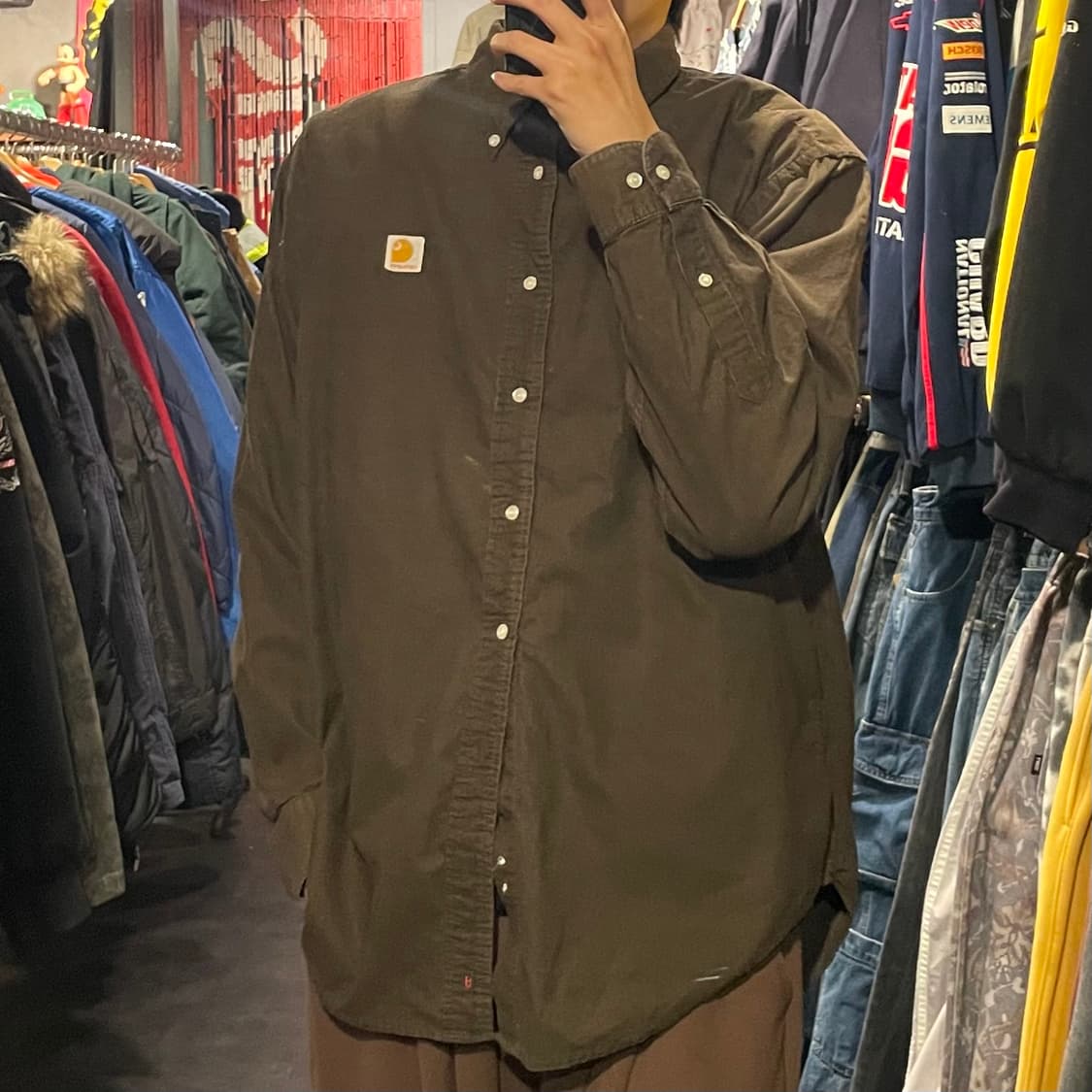 [IM] carhartt 칼하트 브라운 코듀로이 셔츠 상품이미지5