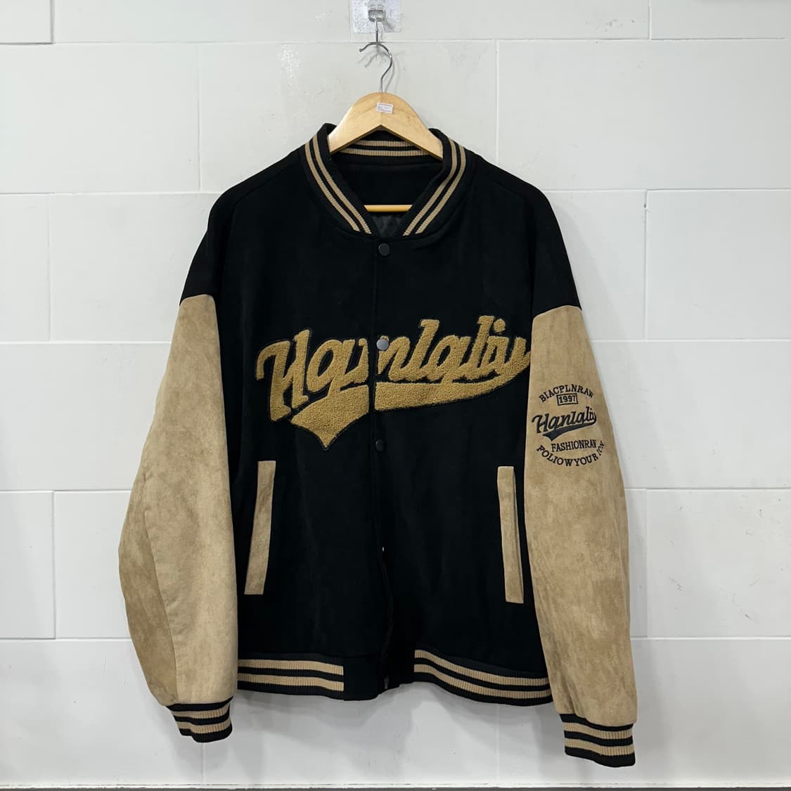 빈티지 스웨이드 바시티 자켓 상품이미지1