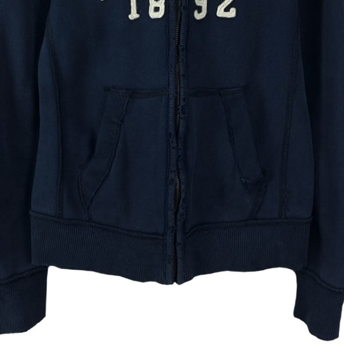 [아베크롬비] Y2K 빈티지 로고 자수 후드 집업 네이비 M19553 상품이미지5