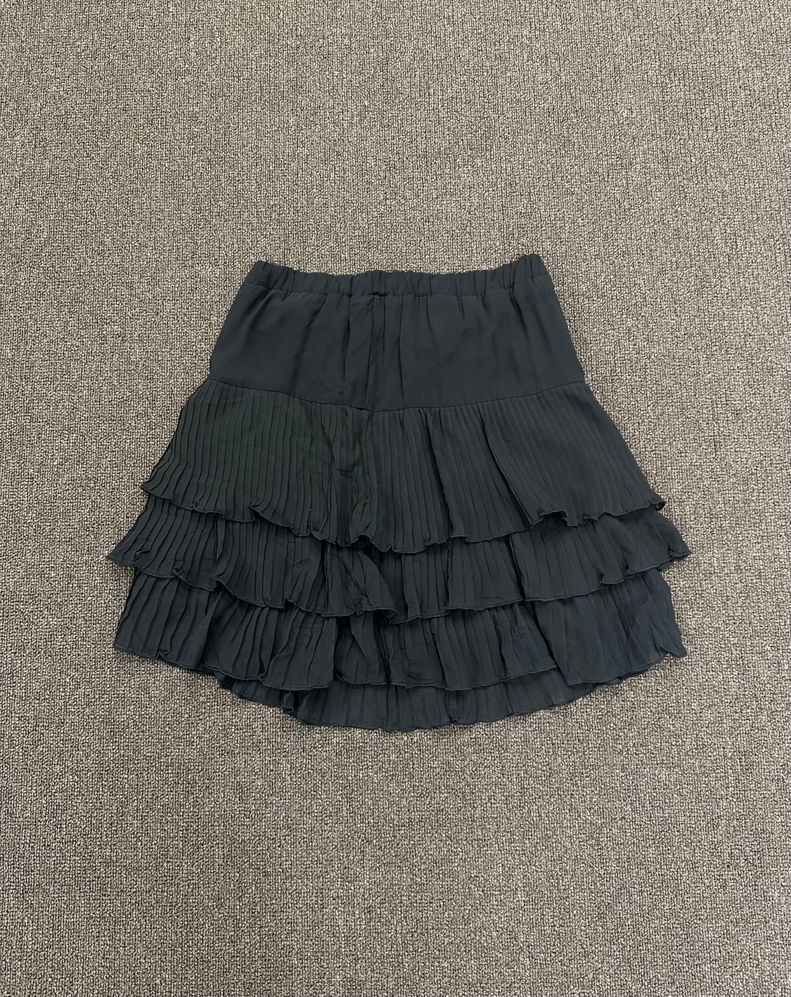 M)Glacier 블랙 캉캉 미니 스커트 상품이미지1