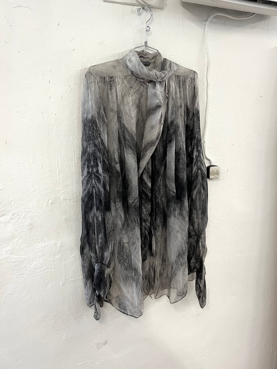 알렉산더 맥퀸 2014 아카이브 고스트 실크 스카프 드레스 상품이미지7