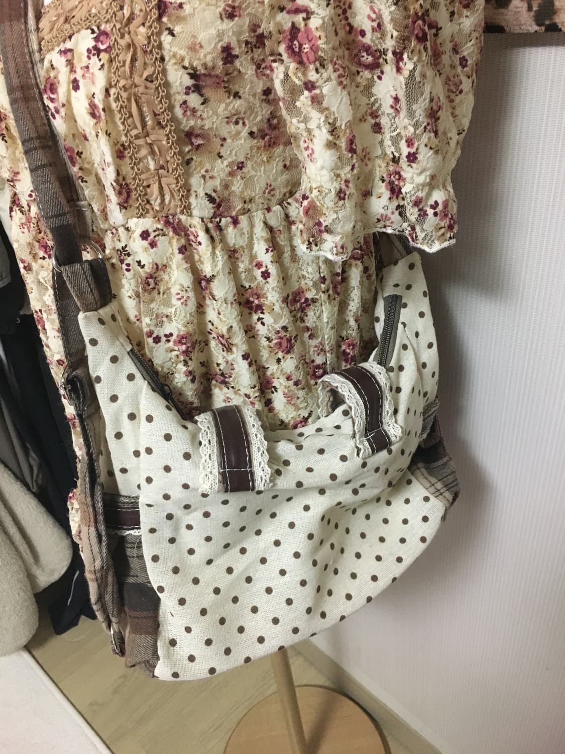 라떼갸루 브라운 투웨이 크로스백 모리걸 상품이미지2
