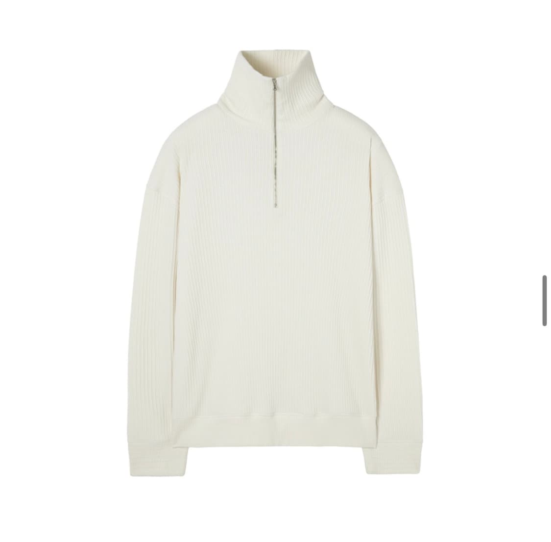 (L) 인사일런스 볼드 리브 하프 집업 니트 CREAM 상품이미지2