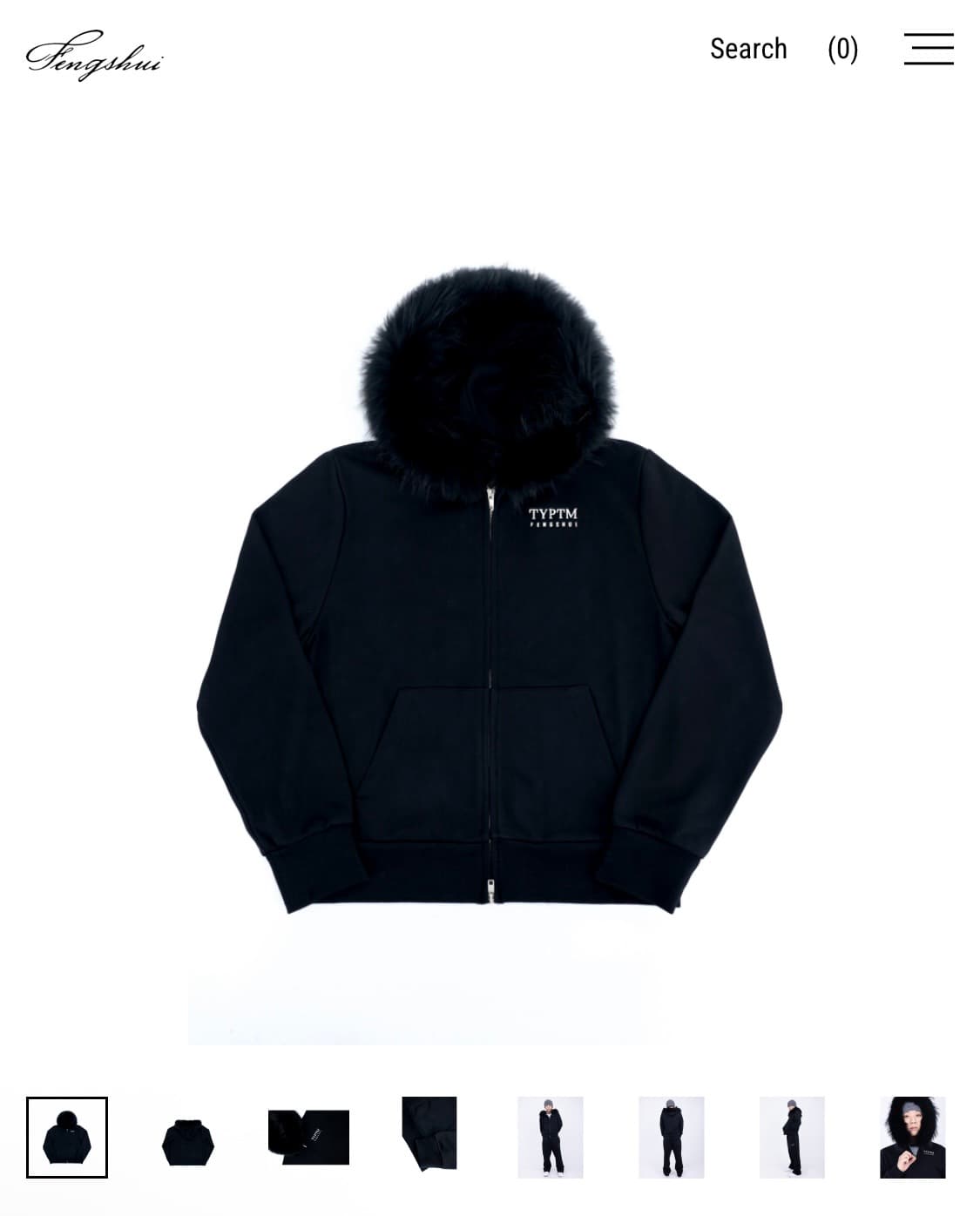 펑쉐이 양홍원 스몰로고 퍼 후드집업 (2) 상품이미지3