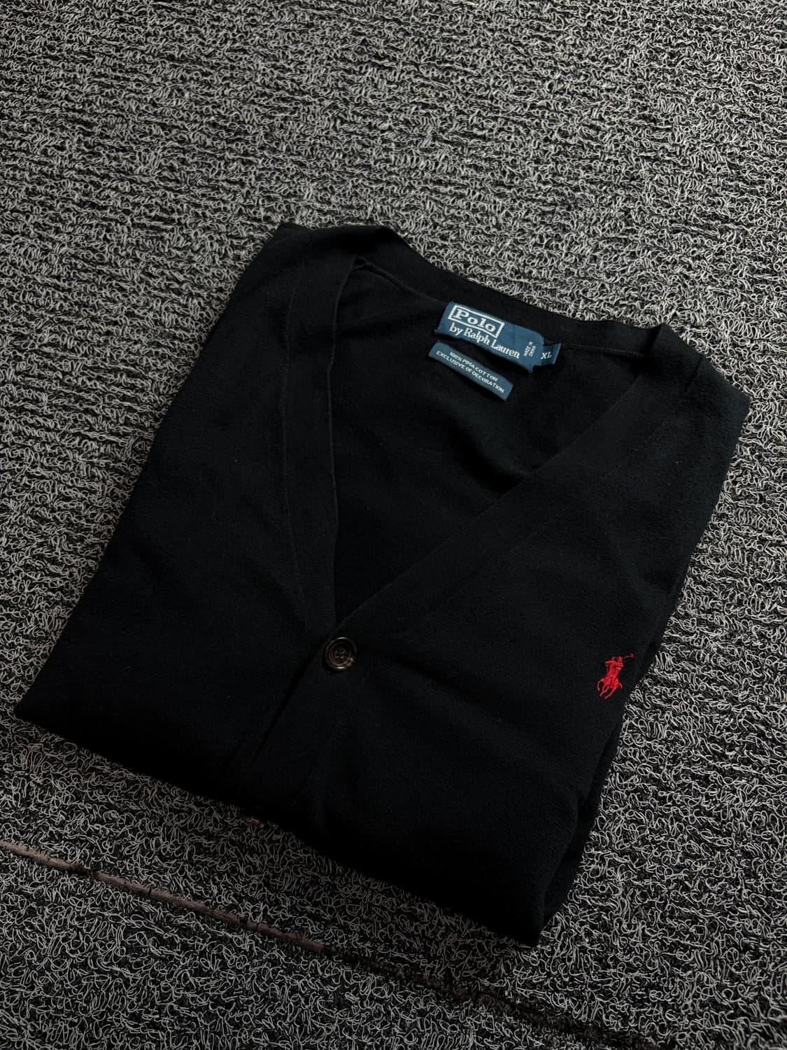 폴로 랄프로렌 포니 로고 미니멀 블랙 가디건 1453 상품이미지1