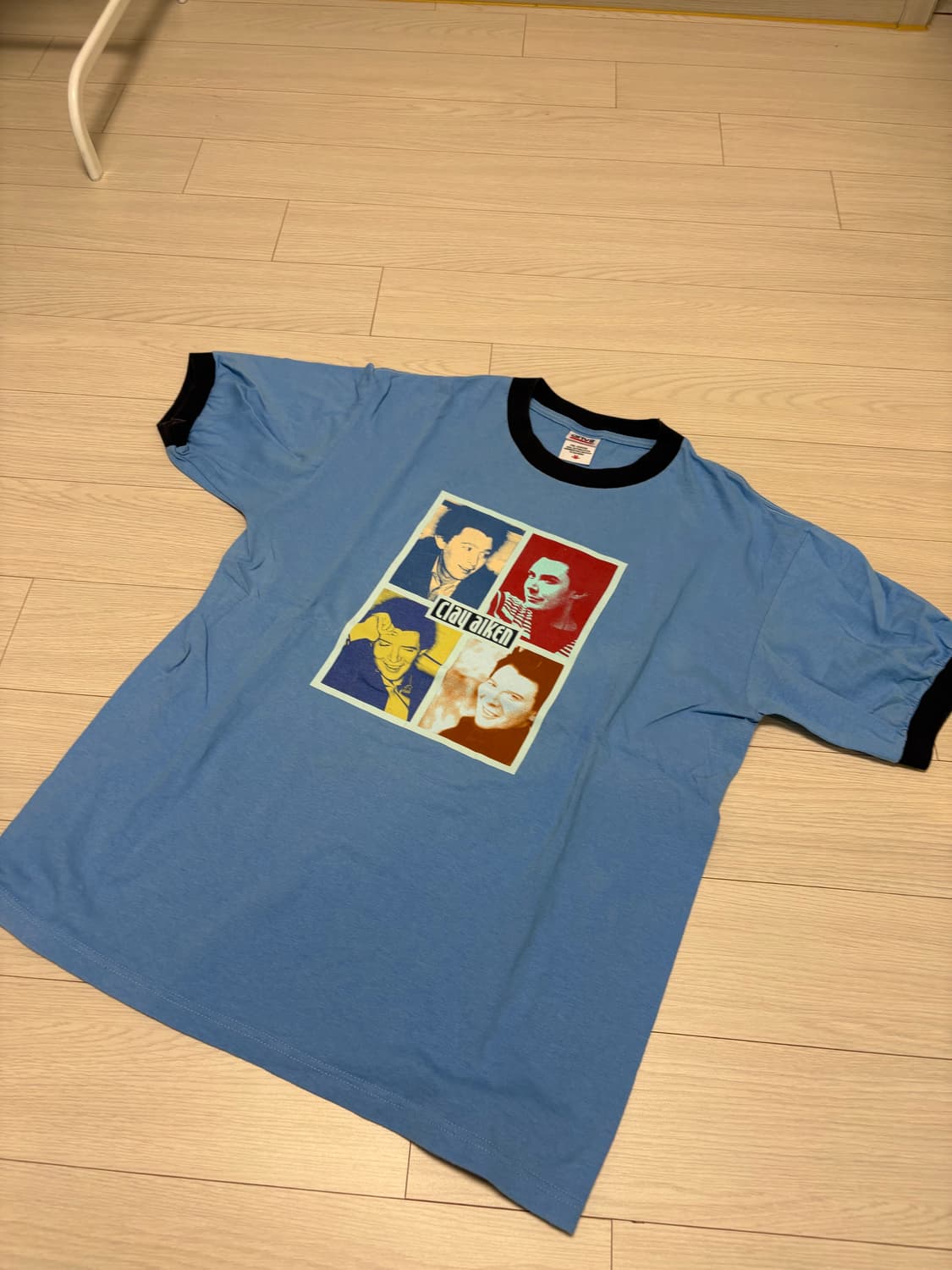 빈티지 링거 락 티셔츠 블루 100-103사이즈 상품이미지1