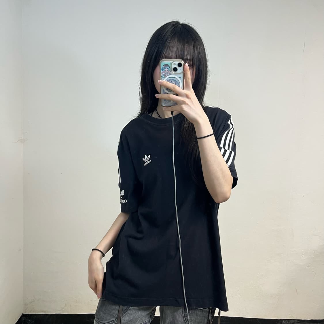 Adidas firebird black t-shirt 상품이미지1