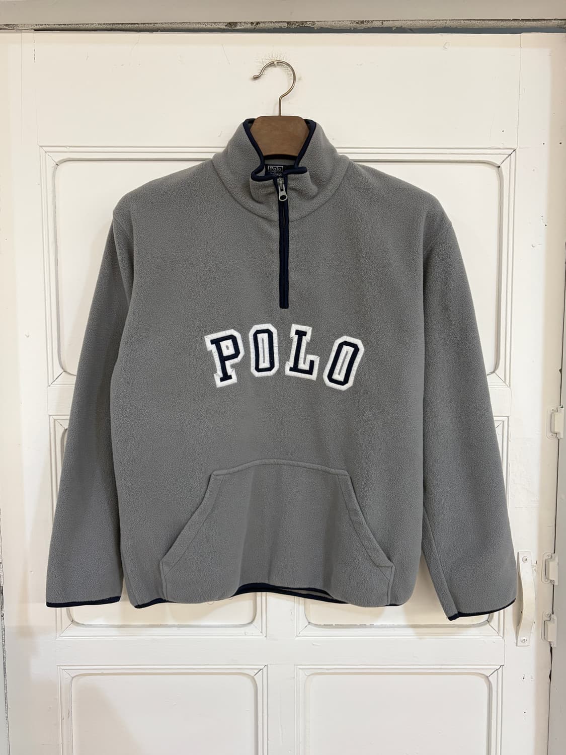 폴로 스펠아웃 플리스 하프짚업 상품이미지1