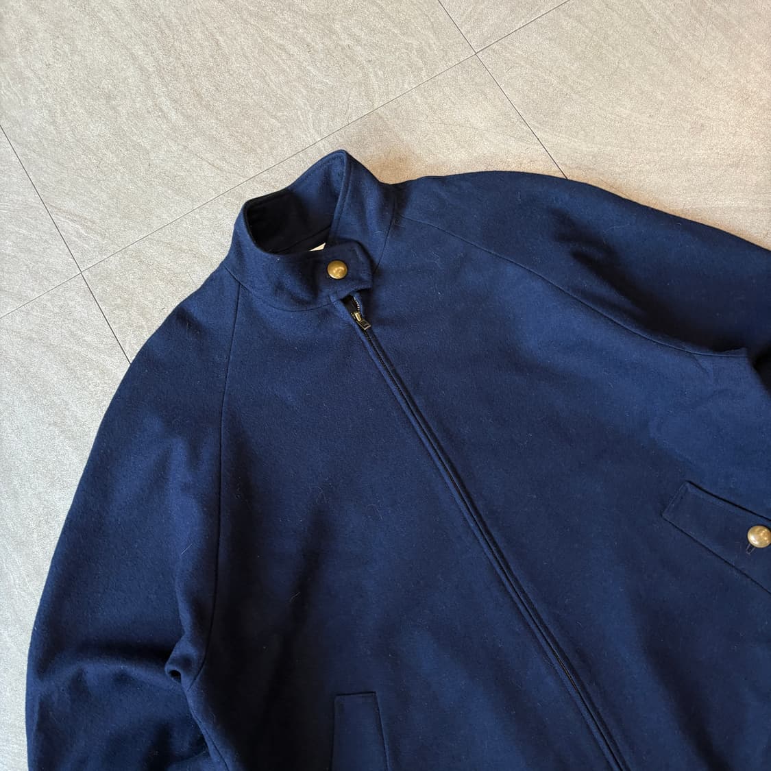 90s Pendleton 90년대 미국 생산 펜들턴 네이비 울 블루종 자 상품이미지2